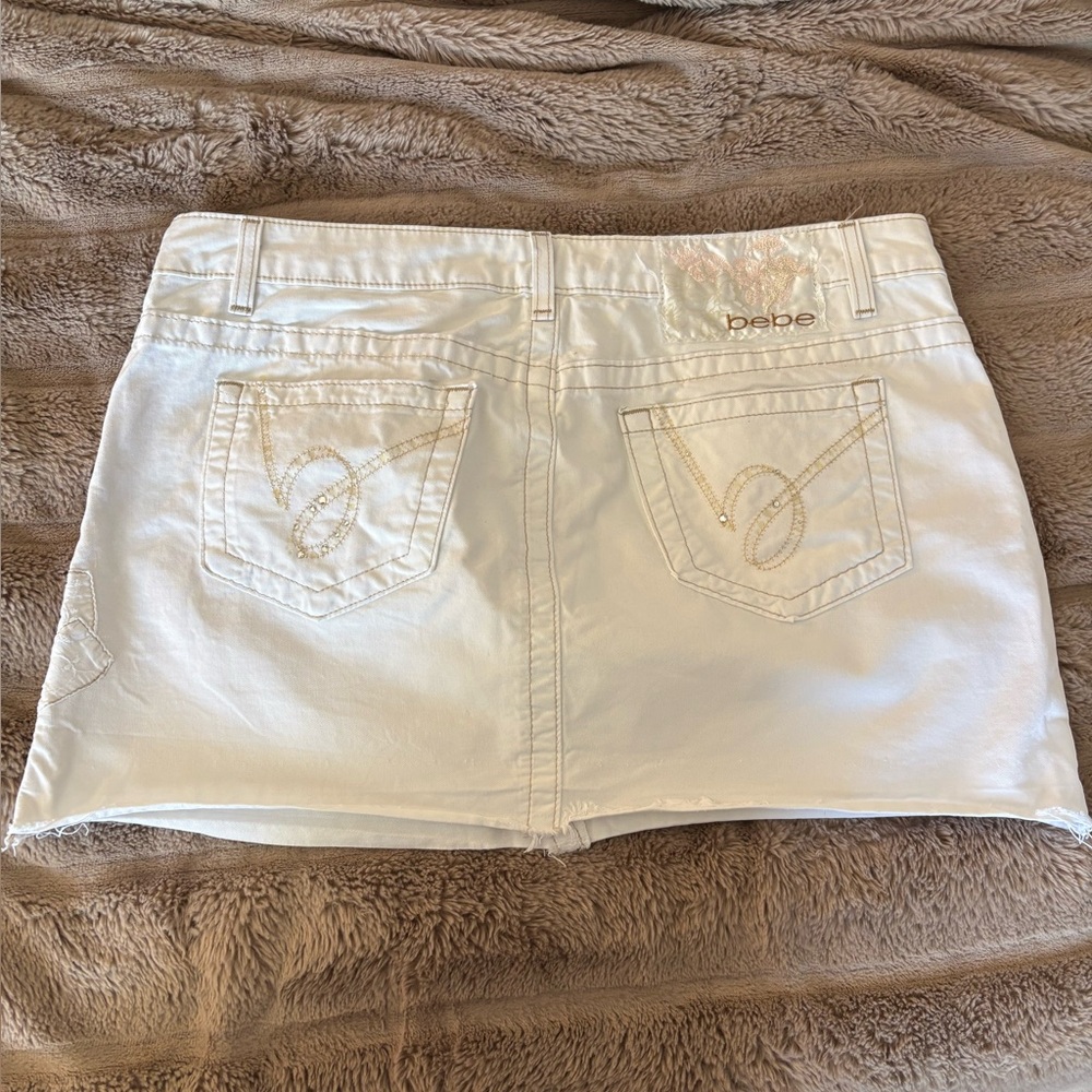 Bebe vintage White Mini Skirt size 31